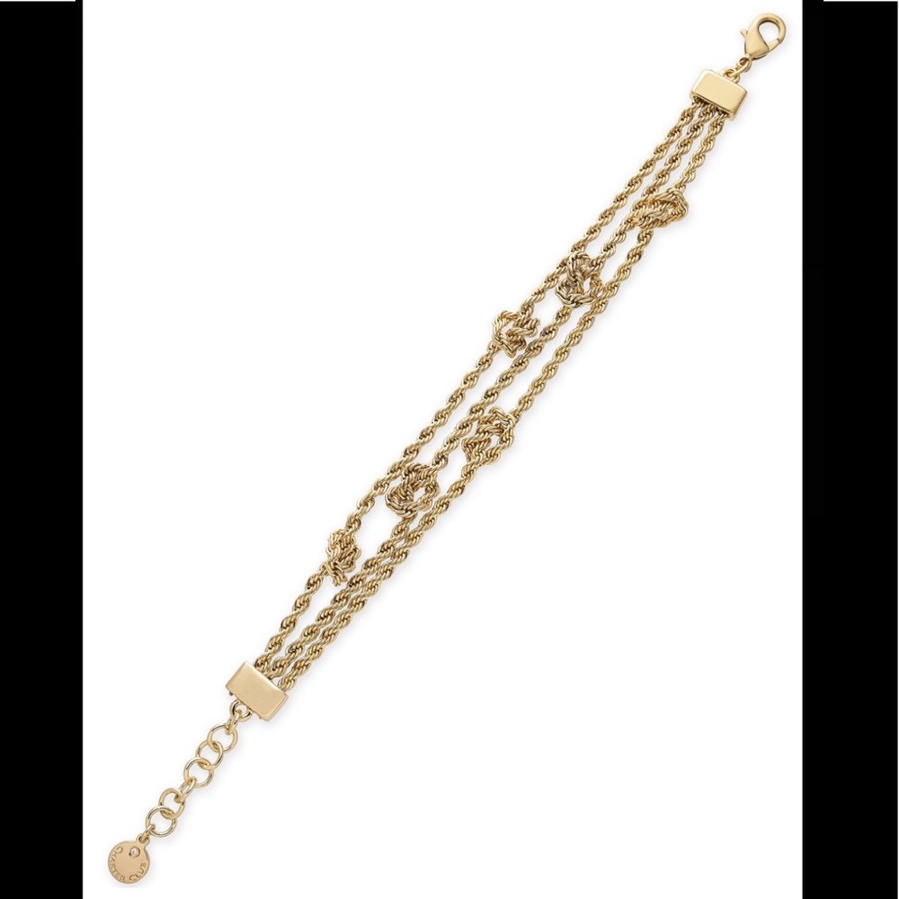 Charter Club GoldTone Knot TripleRow Link Bracelet